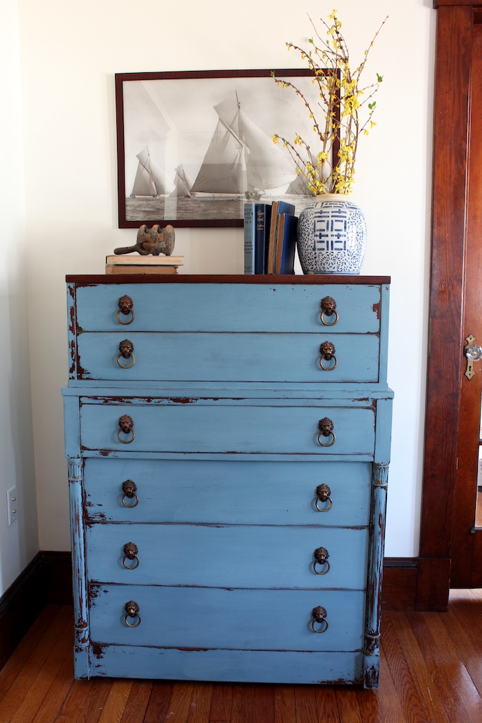 Painted dresser and nightstand makeover