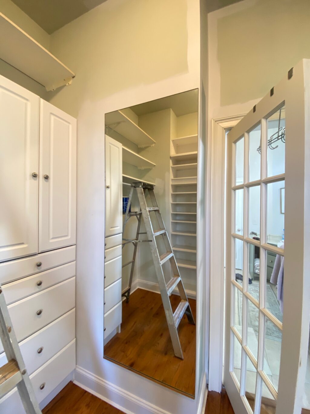 Existing closet system before makeove