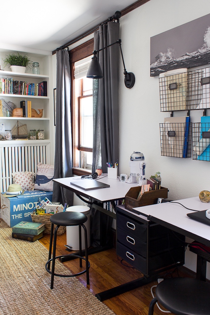 modern vintage kids workspace